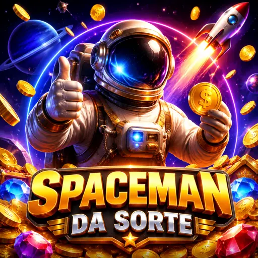Astronauta do Spaceman flutuando no espaço com o multiplicador crescendo na tela