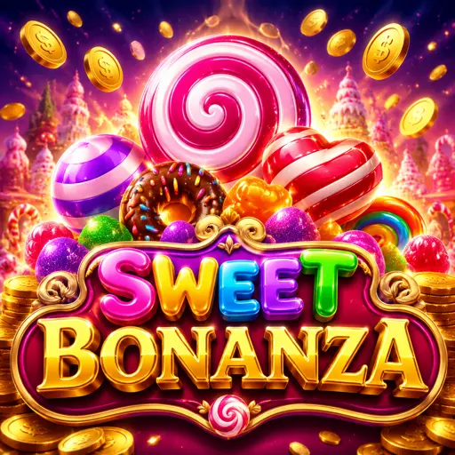 Sweet Bonanza com frutas coloridas e pirulitos
